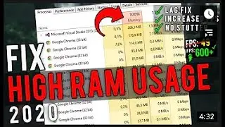 🔧How To Fix 100% Memory/RAM Usage While Gaming ✅ | High Ram Usage Fix 2020 | FPS Boost