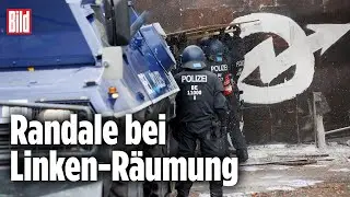 „Köpi“-Räumung in Berlin: Flaschen, Steine, Feuerlöscher auf Polizisten