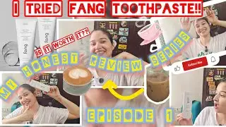 I tried Fang Farm Mint Natural Toothpaste! 🤫🤞 Is it worth the hype?🤔😵 #whiteteeth #viral #trending