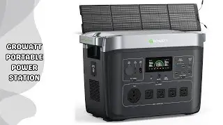 GROWATT Portable Power Station - AC + Solar Dual Charging & High-Efficiency Panels