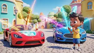 Six Little Toy Cars Zoom Zoom Zoom | Nursery Rhymes for Kids & Baby Songs