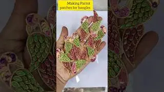 parrot patches for bangles #diy #handmade #patch#parrotbangles #shorts#youtubeshorts #ytshorts #yt