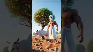 The orange tree of farmer and cow did not bear the oranges #ai #cow #farmer #orange