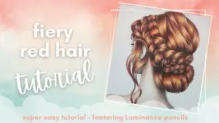 Fiery Red Hair with Luminance Pencils | Adult Coloring Tutorial
