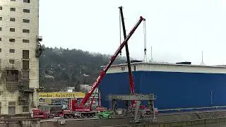 DEMONTAGE EINES HAFENKRANS AM STUTTGARTER HAFEN!