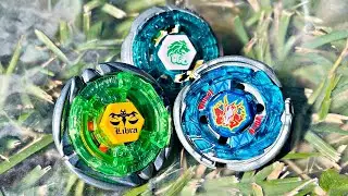 Anime Battle In REAL LIFE! Storm Pegasus vs Rock Leone vs Flame Libra (BEYBLADE BATTLE ROYALE!!)