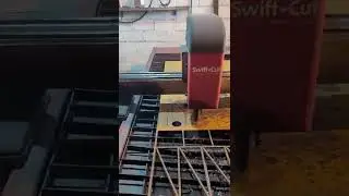 swift cut plasma cutting 10mm mild steel, approx 8 x true speed.
