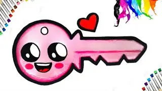 How to draw key drawing for kids /very simple and easy key kids drawing step by step