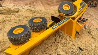 Ultimate RC Construction Crew in Action! Huina 1536, 1593, 1583 & Volvo Work Together to Move Sand