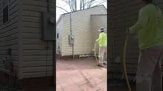 Fresh clean look. #satisfying  #pressurewashing  #housewash