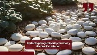 Piedra de canto Rodado Blanca para Decoraci&oacute;n
