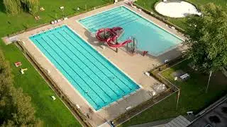 Drohnenflug &uuml;ber den Schwimmpark Twistringen