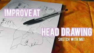 Head drawing study session ✨ Draw With Me ✨ Becoming comfortable with being uncomfortable