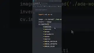 Invert image color in python cv #shorts #programming #coding #python