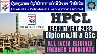 HPCL Recruitment 2023 || Fresher ITI, Diploma candidate|| HPCL technician vacancy