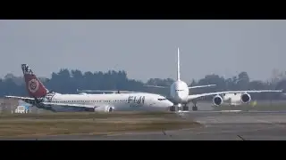 Captain Emily & her Emirates A380 EK412 return to Christchurch supported by Fiji Airways and Air NZ