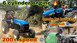 200+speed high speed tractor 🚜⚙️6 cylinder engine 🔥 made by halwara fiat club ⚙️⚙️