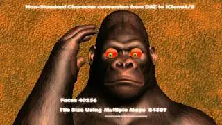 Gorilla - DAZ4 Genesis - Conversion Comparisons in Texture Mapping