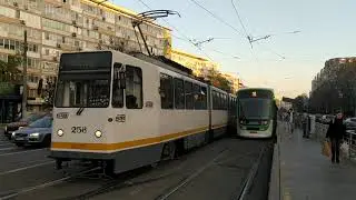 Tramvaiul V3A-93 #258 pe linia 1 la Bd. Ferdinand I.