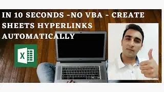 In 10 seconds create sheets hyperlinks automatically - No VBA