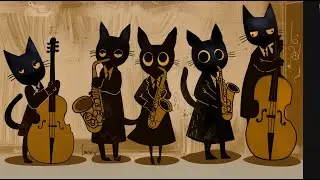 Cats Jazz Loop Midnight Zone: Глубокий басовый джаз, помогающий сосредоточиться и расслабиться