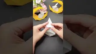 #cute rabbit origami #easter #telugu