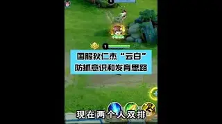 国服狄仁杰“云白”，完美演绎防抓意识和发育思路。【凤煌解说王者荣耀】