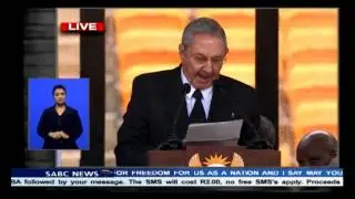 Cuban President Raul Castro Ruz pays homage to Madiba