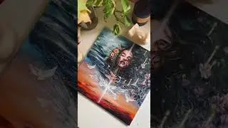 How to paint girl art using acrylic | 380gsm canvas panel⁠ | MENORAH STATIONERY |