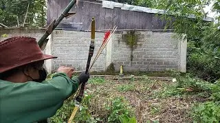 The Fun of Playing Primitive Bamboo Arrows In The Outdoor !!! 