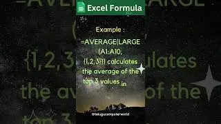 How do you calculate the average of the top n values in a range in Excel