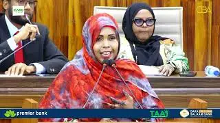Xildhibaan Marwo Cabdi Bashiir oo talooyin tiknoolojiyadeed siisay guddiga Warfaafinta ee Golaha....