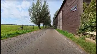 Typical Dutch bicycle ride through the polders around Delft
