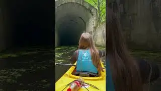 Exploring the Hidden Water Tunnel by Kayak #shorts
