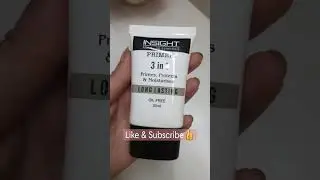 Insight Cosmetics 3 In 1 Long   Lasting Primer🤩💃🏻 #Nykaa #viral #shortsvideo #makeuptutorial