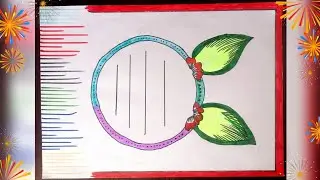 easy and simple project border design and front page design as art and drawing 😅