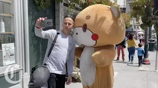 Bearsun Arrives in San Francisco After Walking from Los Angeles for Charity