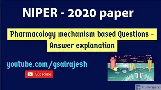 NIPER -2020 Pharmacology - Mechanism based questions - Answer explanation