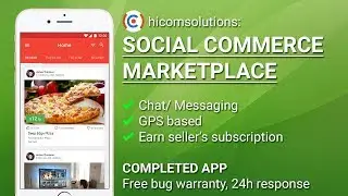 Social Commerce Marketplace iOS App Template, Script, Source Code for Sale