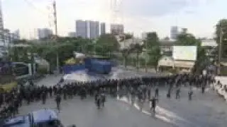 Pro-democracy protest grows outside Thai parliament