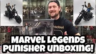 Marvel Legends Legendary Rider Punisher Unboxing & Review! Mattel Undertaker Bike Comparison as well