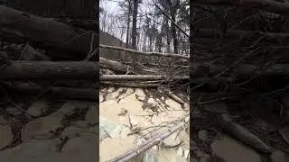 Flooding debris from Helene in Linville Gorge #chiefsholsters