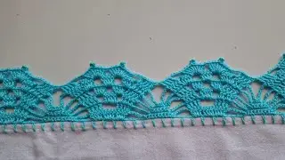 Bico de croche para pano de prato #845