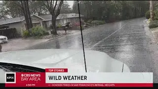 Bay Area gets pelted with intermittent heavy rain, hail as wild weather continues