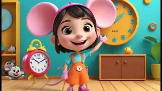 Tick Tock Mouse Time Chase | Fun Clock Song for Kids | Playful Nursery Rhyme