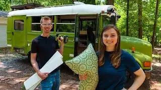 Turning Our Bus Into A Home | SKOOLIE BUILD