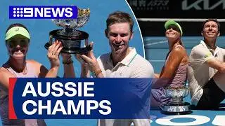 Aussie pair clinch second straight Australian Open title in 62-year first | 9 News Australia