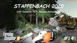 Cutting trees, forestry work | Stappenbach 2020 #14 | FS19