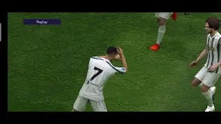 Cristiano Ronaldo goal celebrations in PES 2022 mobile gameplay
