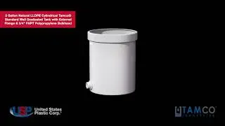 3D-5 G Natural LLDPE Cylindrical Tamco&reg; Graduated Tank-3/4 FNPT | U.S. Plastic Corporation&reg;